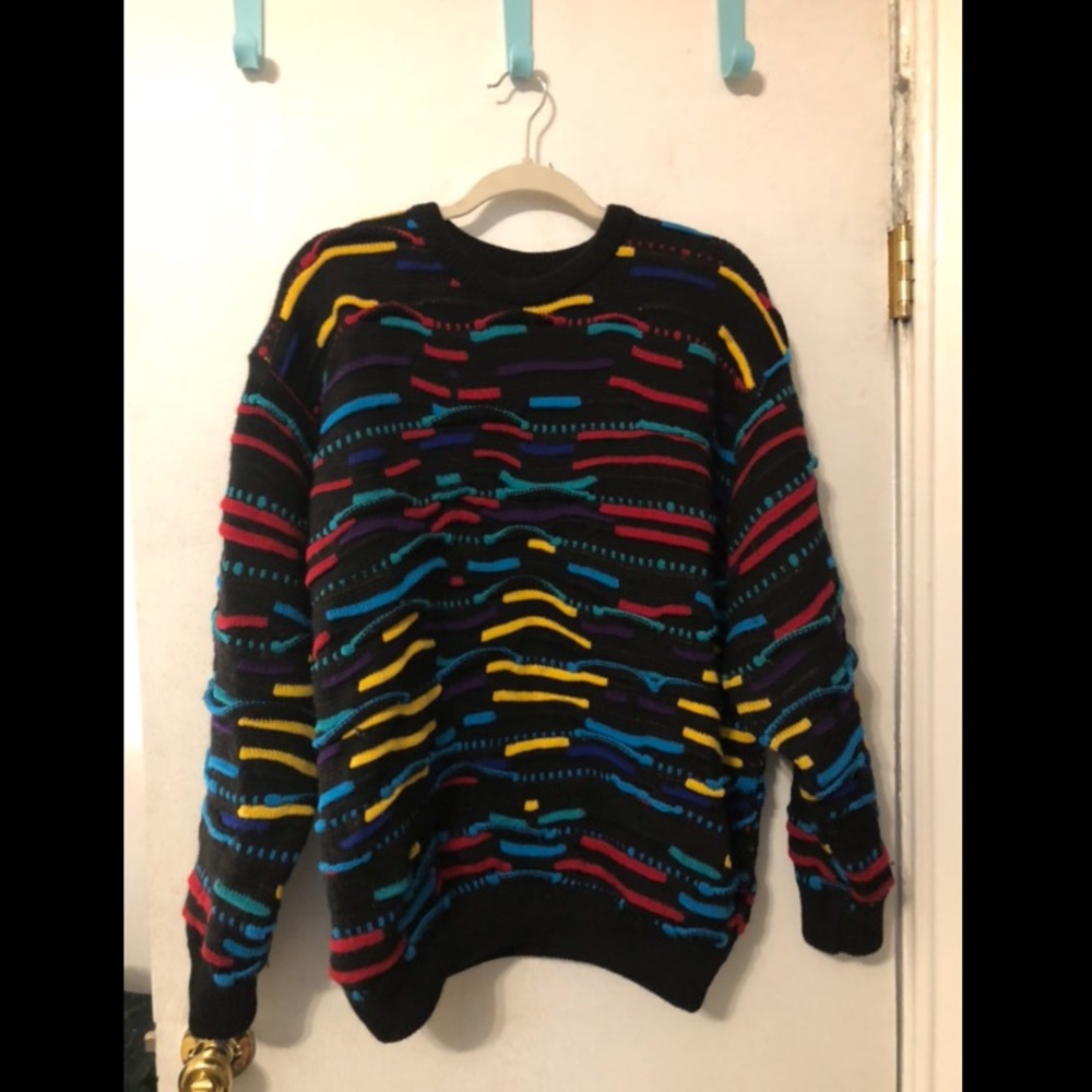 Coogi 3D Texture Hip Hop Abstract Sweater